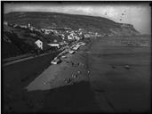 Vista geral da vila e da baía de Sesimbra