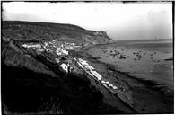 Vista geral da vila e da baía de Sesimbra