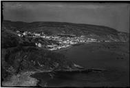 Vista geral da vila e da baía de Sesimbra