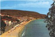 Vista geral da vila e da baía de Sesimbra