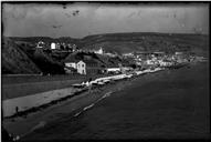 Vista geral da vila e da baía de Sesimbra