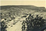 Vista geral da vila e da baía de Sesimbra 