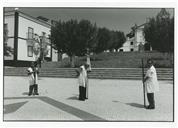 Fiéis na escadaria do santuário da Nossa Senhora da Atalaia